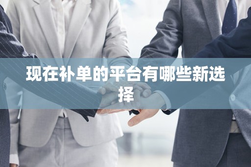 现在补单的平台有哪些新选择