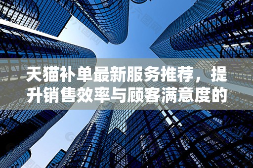 天猫补单最新服务推荐，提升销售效率与顾客满意度的优选方案