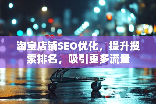 淘宝店铺SEO优化，提升搜索排名，吸引更多流量