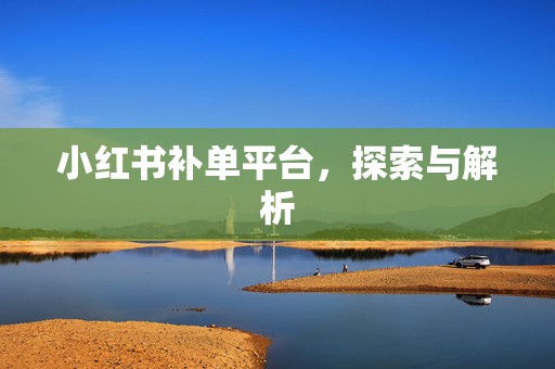小红书补单平台，探索与解析