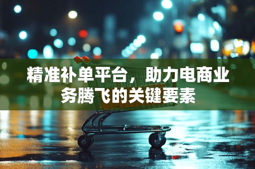精准补单平台，助力电商业务腾飞的关键要素