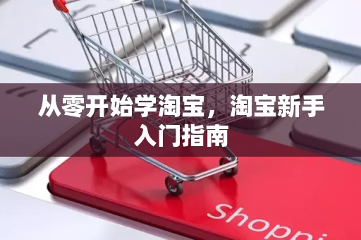 从零开始学淘宝，淘宝新手入门指南