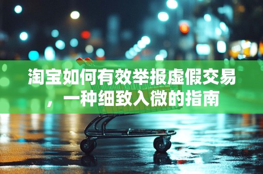 淘宝如何有效举报虚假交易，一种细致入微的指南