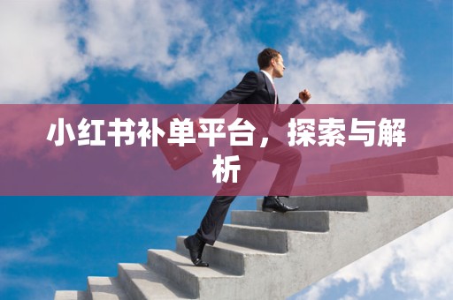 小红书补单平台，探索与解析