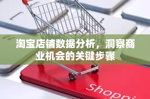 淘宝店铺数据分析，洞察商业机会的关键步骤