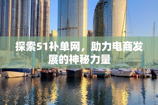 探索51补单网，助力电商发展的神秘力量