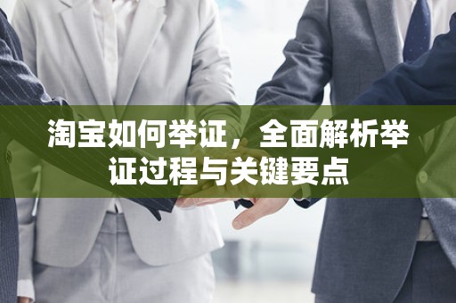 淘宝如何举证，全面解析举证过程与关键要点