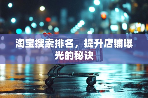 淘宝搜索排名，提升店铺曝光的秘诀