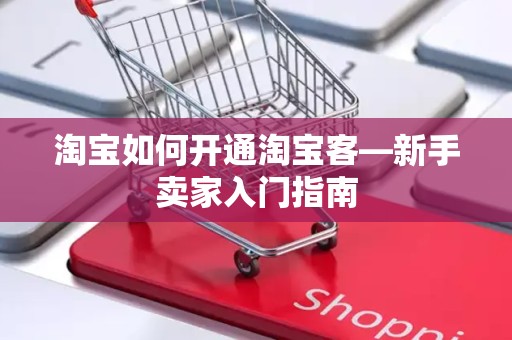 淘宝如何开通淘宝客—新手卖家入门指南