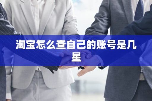 淘宝怎么查自己的账号是几星