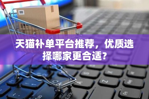天猫补单平台推荐，优质选择哪家更合适？