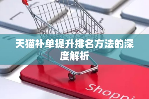 天猫补单提升排名方法的深度解析