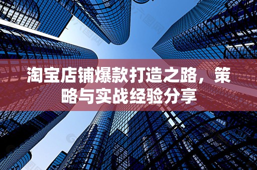 淘宝店铺爆款打造之路，策略与实战经验分享