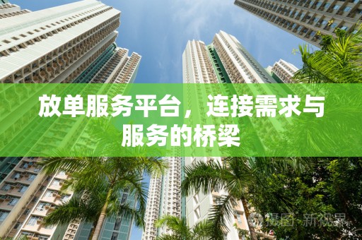 放单服务平台，连接需求与服务的桥梁