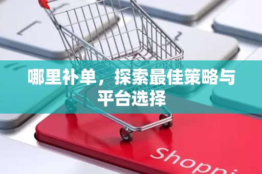 哪里补单，探索最佳策略与平台选择