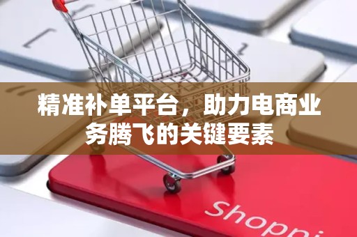 精准补单平台，助力电商业务腾飞的关键要素