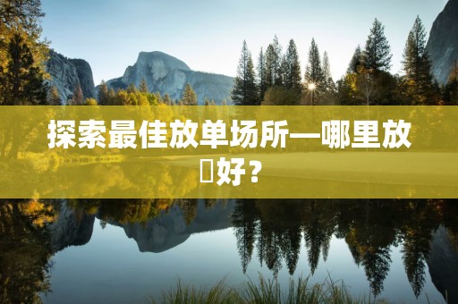 探索最佳放单场所—哪里放單好？