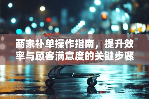商家补单操作指南，提升效率与顾客满意度的关键步骤
