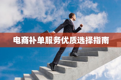 电商补单服务优质选择指南