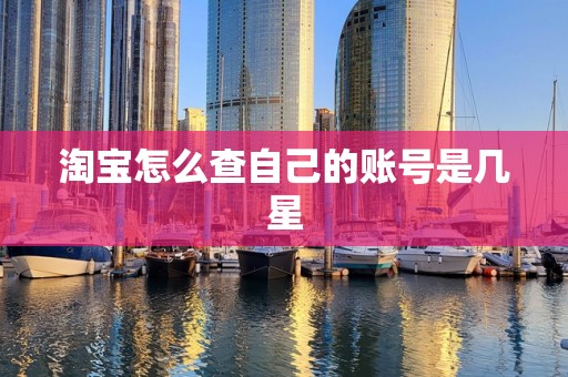 淘宝怎么查自己的账号是几星