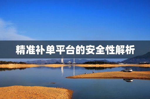 精准补单平台的安全性解析