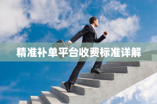 精准补单平台收费标准详解
