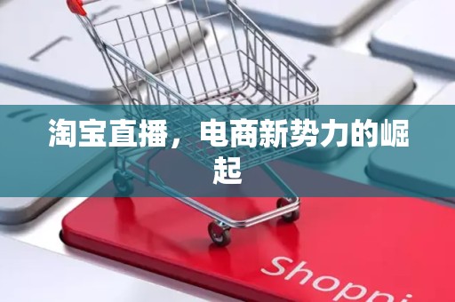 淘宝直播，电商新势力的崛起