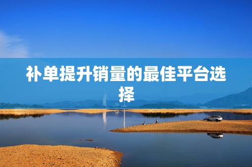 补单提升销量的最佳平台选择