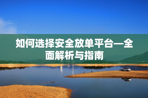 如何选择安全放单平台—全面解析与指南