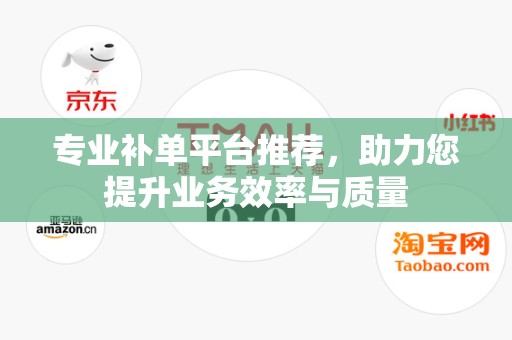 专业补单平台推荐，助力您提升业务效率与质量