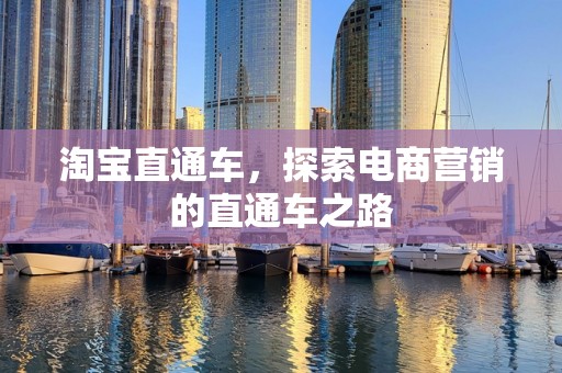 淘宝直通车，探索电商营销的直通车之路