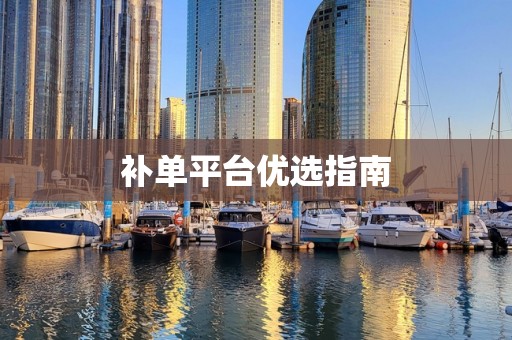 补单平台优选指南