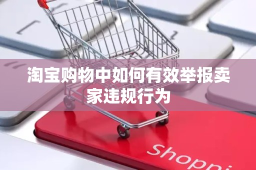 淘宝购物中如何有效举报卖家违规行为