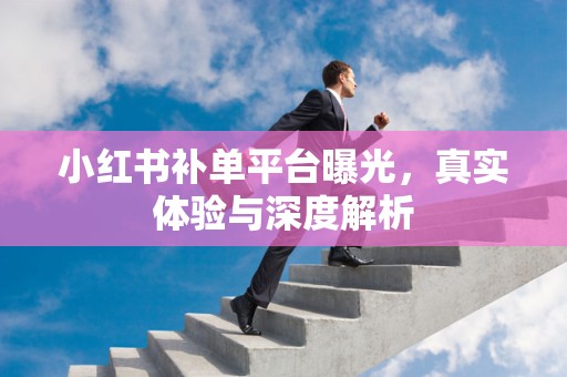 小红书补单平台曝光，真实体验与深度解析