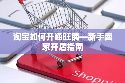淘宝如何开通旺铺—新手卖家开店指南