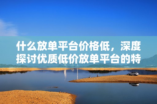什么放单平台价格低，深度探讨优质低价放单平台的特点与优势