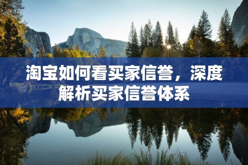淘宝如何看买家信誉，深度解析买家信誉体系