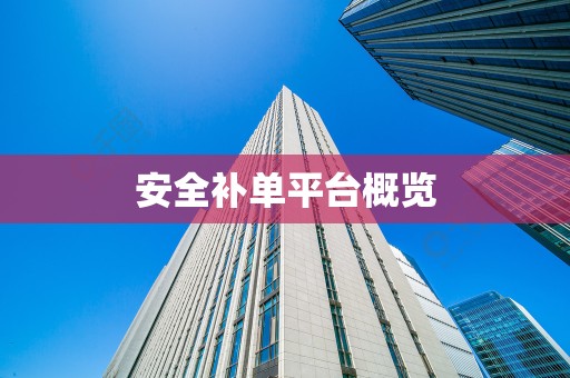安全补单平台概览