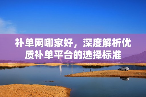 补单网哪家好，深度解析优质补单平台的选择标准