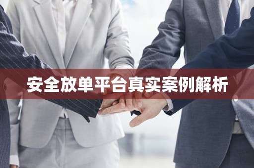 安全放单平台真实案例解析