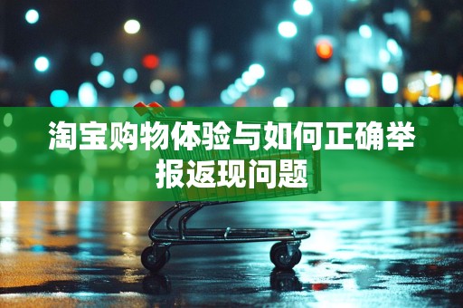 淘宝购物体验与如何正确举报返现问题