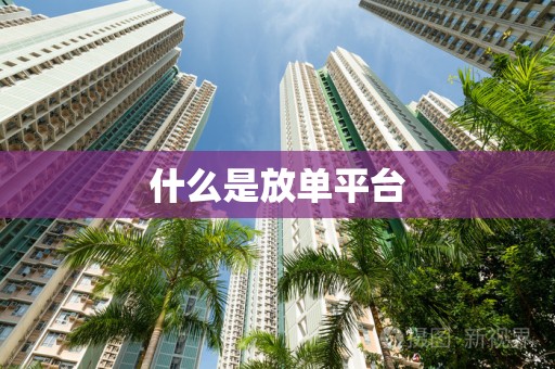 什么是放单平台