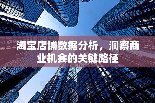 淘宝店铺数据分析，洞察商业机会的关键路径
