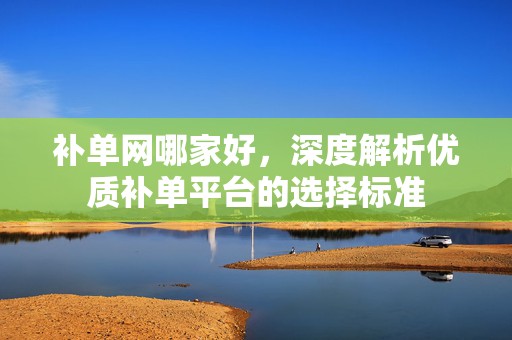 补单网哪家好，深度解析优质补单平台的选择标准