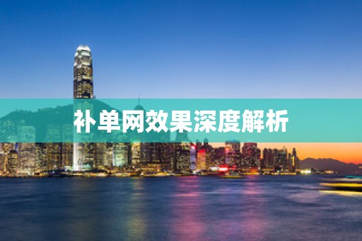 补单网效果深度解析