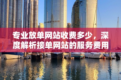 专业放单网站收费多少，深度解析接单网站的服务费用与服务质量