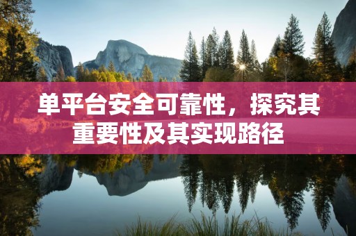 单平台安全可靠性，探究其重要性及其实现路径