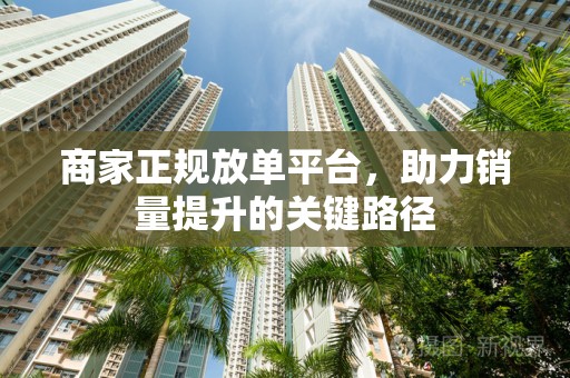 商家正规放单平台，助力销量提升的关键路径
