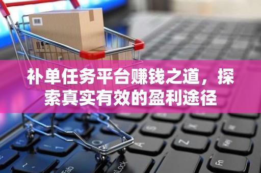 补单任务平台赚钱之道，探索真实有效的盈利途径