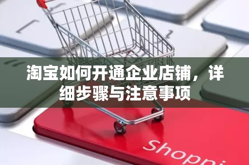 淘宝如何开通企业店铺，详细步骤与注意事项